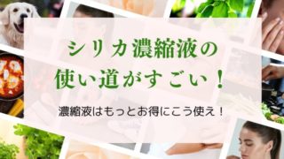 シリカ濃縮液の使い道